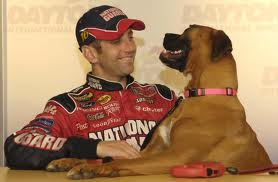 Greg Biffle (NASCAR racer) and his boxer